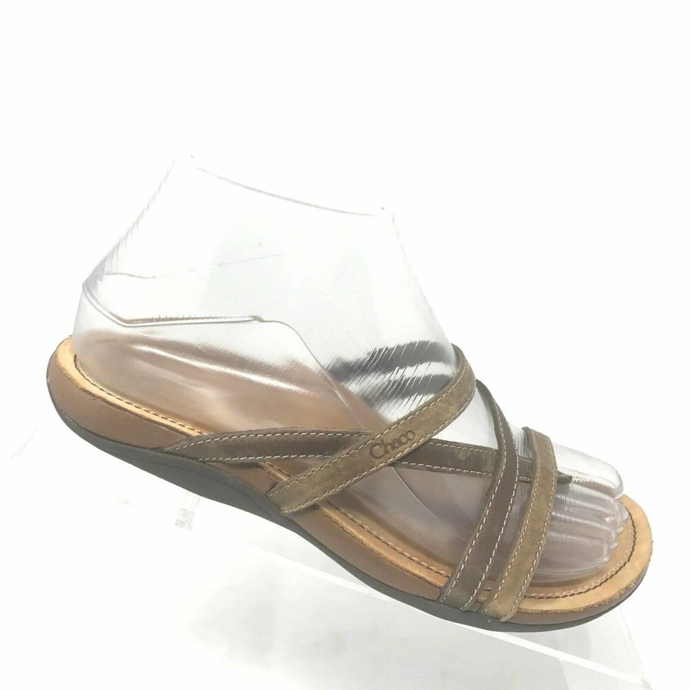 Chaco Cordova Brown Leather Strappy Sandals Women's Size 5